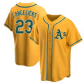 Athletics #23 Shea Langeliers Player Gold Replica Baseball Jerseys