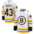 B.Bruins #43 Jordan Harris Player Fanatics Premium Home White Hockey Jerseys