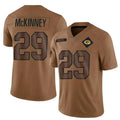 GB.Packers #29 Xavier McKinney Player Brown Salute To Service Limited Football Jerseys