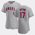 LA.Angels #17 Shohei Ohtani Player Gray Road Elite Baseball Jerseys