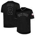 NY.Yankees #2 Derek Jeter Profile Black Big & Tall Pop Fashion Player Baseball Jerseys